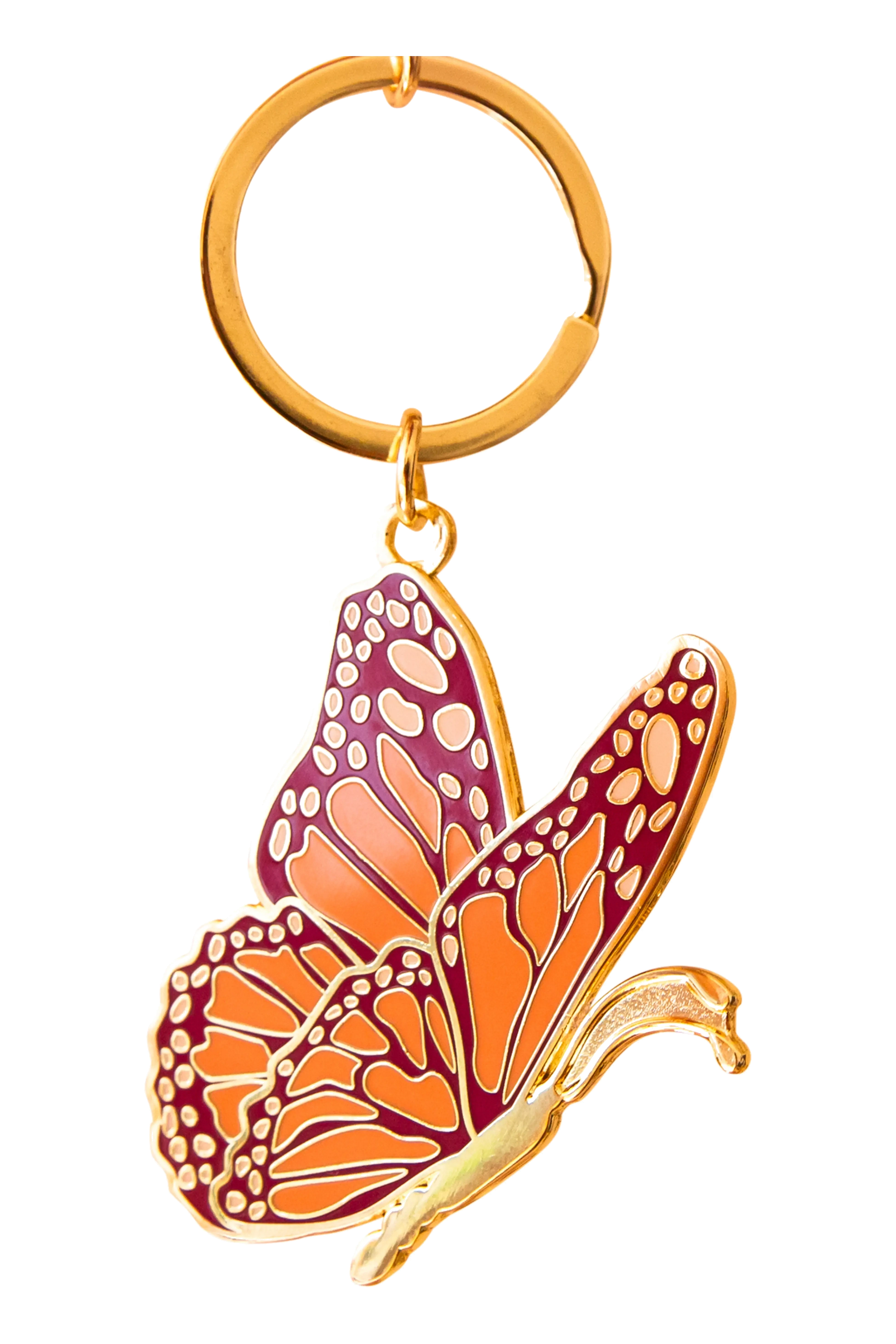 Butterfly Enamel Keychain