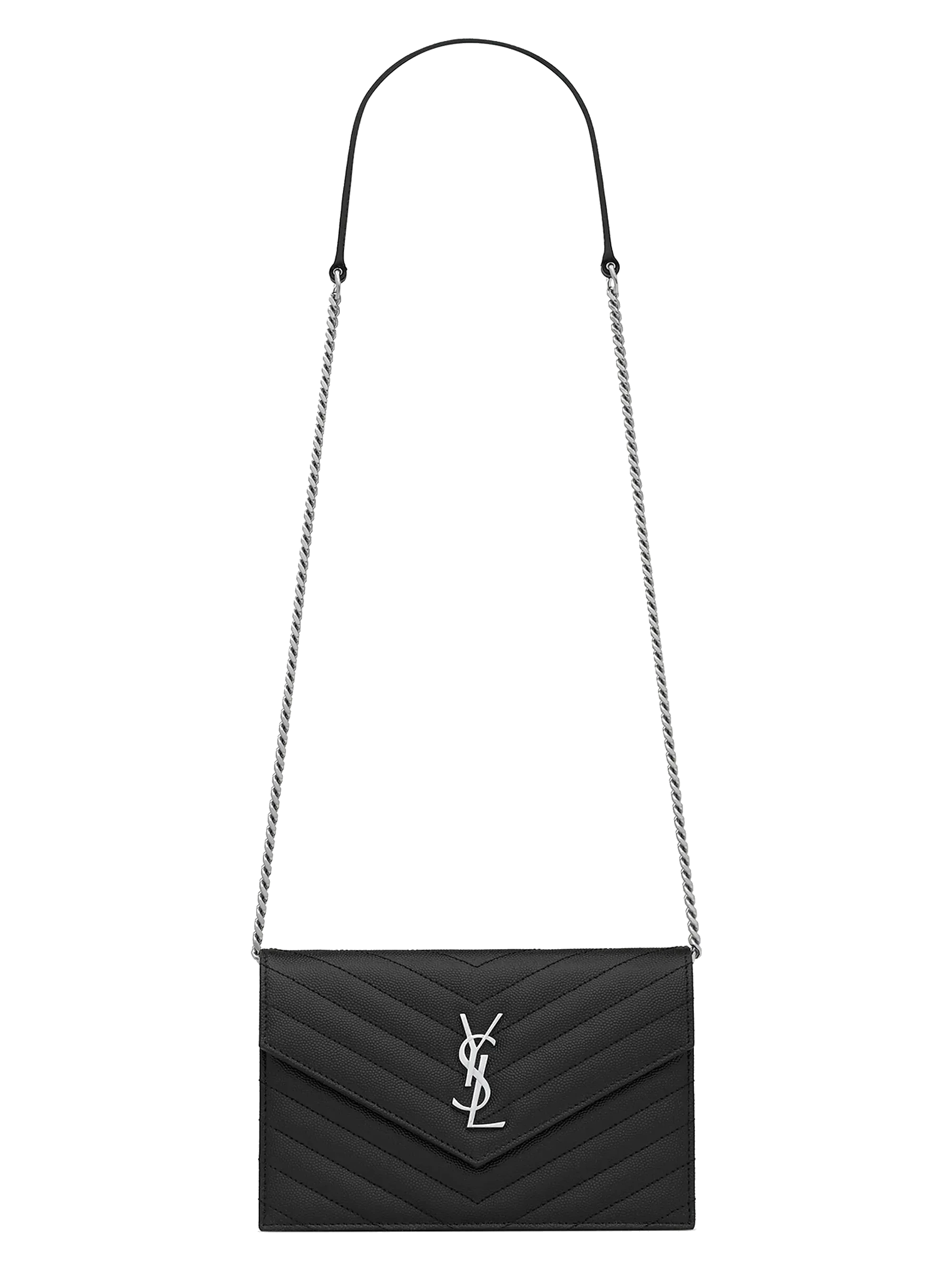 YSL Grain De Poudre Envelope Chain Wallet